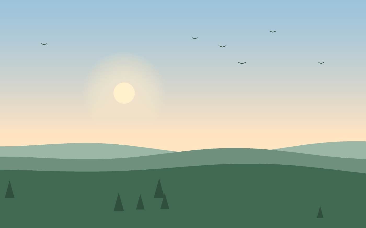Illustrazione di un paesaggio