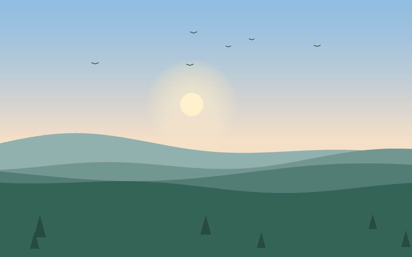Illustrazione di un paesaggio