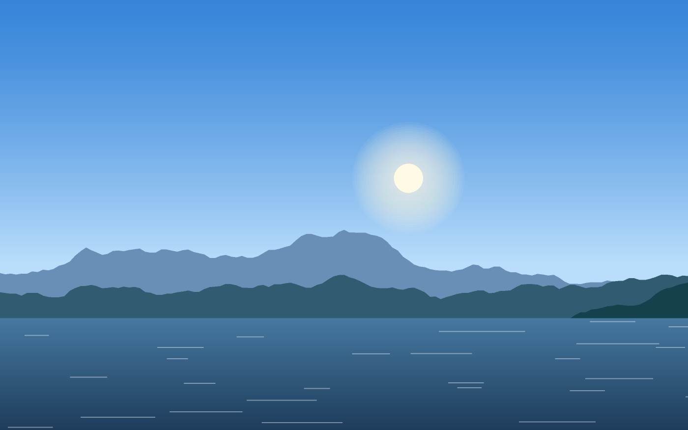 Ilustração de uma paisagem